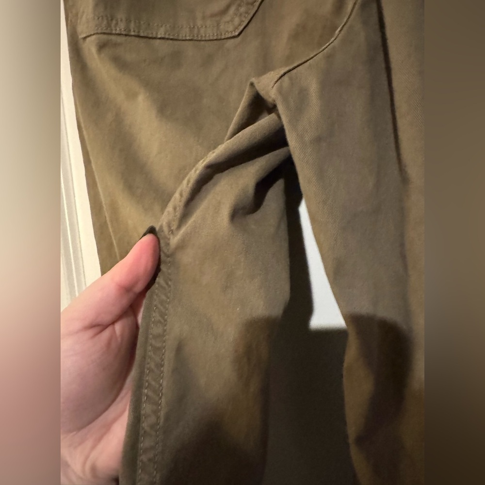 Askk NY Sailor High Waist Wide Leg Cargo Pants Olive Green Size 34 EUC - Picture 8 of 11